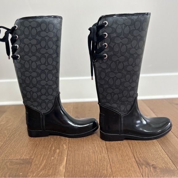 Coach Tristee Black Rain Boot - Picture 5 of 10
